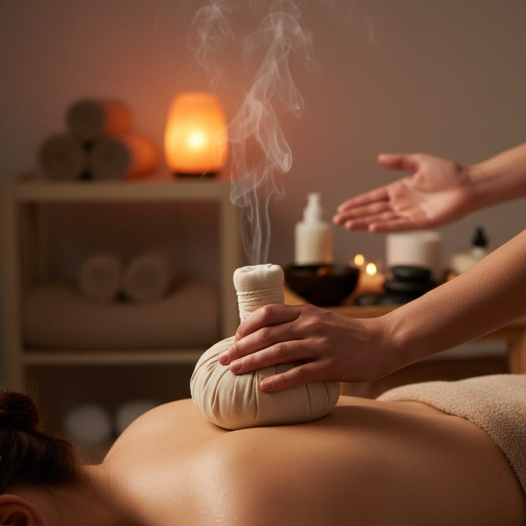 Hot stone aromatherapy massage